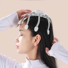 Máy mát xa đầu 8 điểm 360° 3 chế độ, mát xa tóc và da đầu, quà tặng hỗ trợ giấc ngủ. - trắng - Xem 3