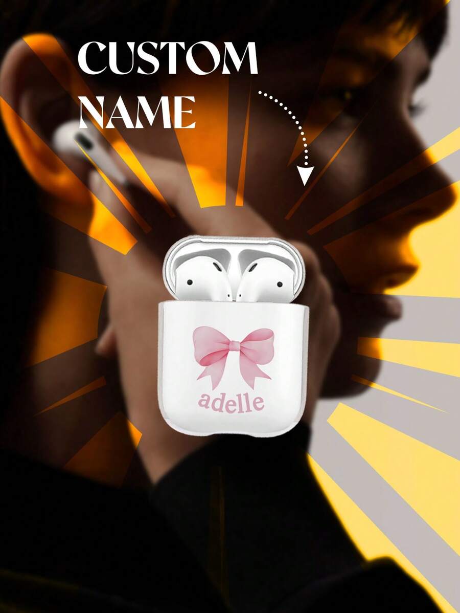 1pc Custom Name Pods Case, Custom Pods Case With Name, Personalized Photo Pods Cover, Custom Image Pods Case, Protective TPU Case For Pods, Anniversary Gift, Birthday Gift, Mother's Day Gift, Father's Day Gift, Best Friend Gift, Gift For Mom/Dad, Gift For Her/Him, Gift For Girlfriend/Boyfriend/Friend