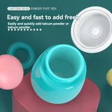 小熊粉撲空盒嬰兒嬰兒爽身粉包裝盒可攜式空盒 - EI-8 - 查看 8