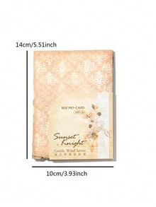 1包/30張復古質感植物花卉裝飾便條紙，紙張材質 - 彩色 - 查看 2