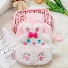 1pc Water Injection Type Hot Water Bag, PVC Material, Explosion-Proof, Anti-Scalding Hand Warmer, Plush Cute Hot Water Bag, Can Unpick And Wash, Back To School Supplies