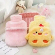 1pc Water Injection Type Hot Water Bag, PVC Material, Explosion-Proof, Anti-Scalding Hand Warmer, Plush Cute Hot Water Bag, Can Unpick And Wash, Back To School Supplies