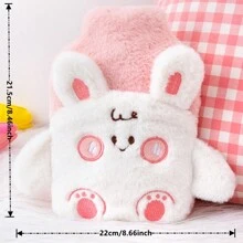 1pc Water Injection Type Hot Water Bag, PVC Material, Explosion-Proof, Anti-Scalding Hand Warmer, Plush Cute Hot Water Bag, Can Unpick And Wash, Back To School Supplies