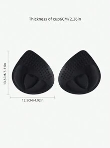 1pair Thickened 2cm,4cm,6CM Underwear Cup, Small Breast Padding, Removable And Washable Push-Up Breast Pad Inserts To Increase Padding, Underwear And Bra Accessories