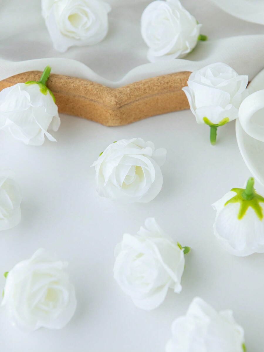 10PCS Artificial Roses Head Valentine's Day And New Year Decoration DIY