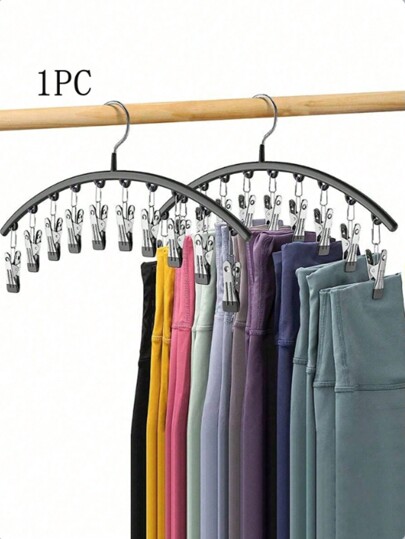 1pc Stainless Steel Pants Hanger, Space Saving Wardrobe Storage With 10 Clips For Holding Leggings/Jeans/Hats Household Space Saving For Organization Of Bedroom Bathroom Closet Wardrobe Home Dorm Travel Wardrobe Organizer Clothes Storage Rack And Balcony Clothes Drying Rack Bedroom Accessories Decorations Decor Festival Decor Room Decor Home Decor Decor Bedroom Decor Decor,Room Decor, Decorations, Decorations, Decor, Decor, Decor, Decor,Storage,Organizerbedroom,Organizer,Organiser,Home Storage,White T Shirt Women,Black Pants Women,Ladies Winter Clothes,Dress,Winter Clothes For Ladies,Elegant Woman Dresses,White Shirt For Ladies,Long Sleeve,White Jumpsuit For Women,Spring Dresses For Women,Spring Outfits For Women,Spring,Spring Clothes,Minimalist,Summer Tops