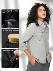 TECTOP Camicie da donna a maniche lunghe, adatte per attività all'aperto come escursioni e giardinaggio, fresche per primavera ed estate