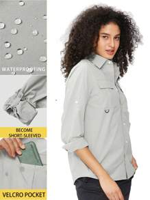 TECTOP Camicie da donna a maniche lunghe, adatte per attività all'aperto come escursioni e giardinaggio, fresche per primavera ed estate