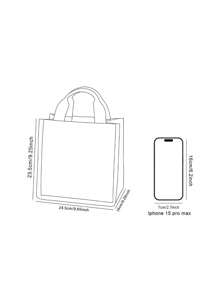 1 pièce Sac en canevas de lin personnalisé, design unique (photo, paysage, illustration, nom), pliable, grande capacité, léger, à la mode, sac fourre-tout personnalisé, sac à épaule, sac de courses décontracté, sac de rangement