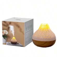 1 件，空气加湿器小型火山加湿器，300ml/10.14oz 台式 USB 加湿器，带彩色氛围夜灯，仿真彩色火焰加湿器，适用于家庭卧室办公室的空气加湿器 - 火山加濕器 - 查看 11