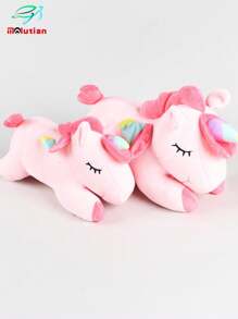 Molutian 3 种尺寸独角兽毛绒玩具独角兽填充动物枕头玩具可爱柔软粉色独角兽毛绒玩具带彩虹翅膀女孩礼物家居装饰、独角兽、填充动物、毛绒玩具 - 白色 - 查看 7
