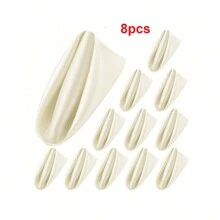 8/16/24pcs Disposable Napkins, Bulk Wedding Napkins, Elegant Square Dining Table Napkins, Satin Finish Napkins, Suitable For Restaurants, Banquets, Graduation Parties (43*43cm/17*17in), Back To School Season - Ivory White - View 4