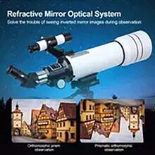 Professional Astronomical Telescope, 150x Magnification, 400mm Focal Length, Ideal For Deep-Space Observation, Moon & Star Gazing, And A Great Gift Option For Festivals. Comes With A Phone Holder And A Solar Filter For Outdoor Celestial Observation.