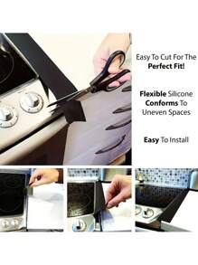 1/2pcs Premium Soft Silicone High-Temperature Resistant Gap Strip - Waterproof, Oil And Dirt Repellent, Easy Clean, Countertop Perfect, Soft Sealing Solution For Kitchen Gaps