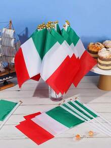 1入組多國手揮旗，手揮旗，14*21公分(5.51*8.27英寸)聚酯纖維小型手揮旗，附塑料旗桿修剪 - 彩色 - 查看 17