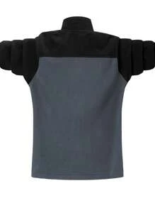 Jacke aus Polarfleece mit Stehkragen für Herren, verstärkt und thermisch isoliert, für Frühling und Herbst, beidseitig tragbar, Große Größen, Outdoor-Bekleidung