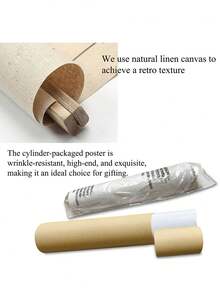 經典淺黃色玫瑰掛畫，配有植物插圖和木質相框，適用於家居和辦公室裝飾 - A - 查看 6