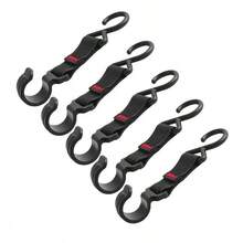 5pcs Outdoor Hanging Rack Strap Buckle Outdoor Camping Tool Moveable Storage Hook Detachable Crossbar Hook Tent Pole Strap Buckle - Black - View 6