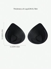 1pair Thickened 2cm,4cm,6CM Underwear Cup, Small Breast Padding, Removable And Washable Push-Up Breast Pad Inserts To Increase Padding, Underwear And Bra Accessories