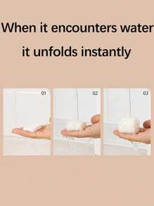 A Pack Of 14 Pieces Compressed Disposable Washcloths Travel Portable Facial Cleansing Towel Thickened Wet And Dry Dual-Use Travel Essentials Travel Accessories Compact And Portable Honeymoon Use Compressed Disposable Washcloths Travel Portable Facial Cleansing Towel Travel Holiday Essentials,Disposable Compressed Face Towel, Expanding To About 24cm*30cm When Exposed To Water.