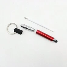 带钥匙扣环的迷你触控笔 三合一配件 子弹头电容式钥匙扣触控笔 平板笔 触摸屏触控笔 触摸屏触控笔 圆珠笔 触控笔 电容笔 带钥匙扣的绘画笔 兼容 Iphone Android 手机 - 款式 - 查看 6