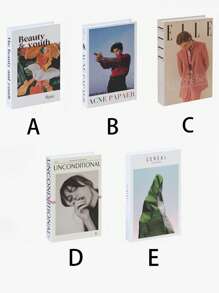 1pc/5pcs Modern Minimalist Artificial Book Decoration Prop, INS Style Fake Book Model For Soft Furnishing, Design Art Best Gifts Birthday Graduation