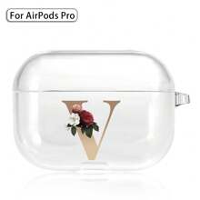 硅胶耳机盒兼容 Airpods Pro 印刷金色字母无线蓝牙耳机充电盒保护套 - AirPods Pro (Clear) - 查看 24