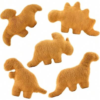 1/5 Packs Dino Nugget Pillow Chicken Nuggets Plush Room Decor Home Decor Kids Toys Travel Pillow Dinosaur Plush Toy For Birthday Gifts,Kids Pillow,Toys>Plush,Mini Animals,Plushie,Gifts,Toys
