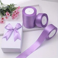 1 Roll 1/1.5/2/4cm Satin Ribbon, 22 Meters, Diy Handmade Rose Flower Material, Cake Box Packaging Ribbon, Flower Bouquet Wrapping, Gift Packaging Ribbon, - Width About 4cm - View 16