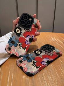 1pc New Colorful Flower Pattern Classic Anti-Drop TPU Phone Case Compatible With IPhone And Samsung, 15/15PLUS/15PRO/15PROMAX