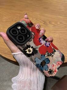 1pc New Colorful Flower Pattern Classic Anti-Drop TPU Phone Case Compatible With IPhone And Samsung, 15/15PLUS/15PRO/15PROMAX