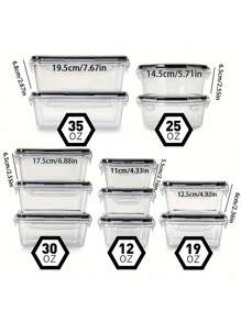 PP Bento Box, Large Capacity, Refrigerator & Microwave Friendly, Convenient Fresh Keeping Box For Fruits & Vegetables With Drainage Design,Kitchen,Christmas Gift Back To School,School Supplies - Multicolor - View 2