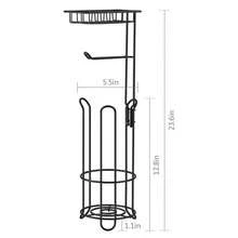 Iron Art Vertical Paper Towel Rack, Household Bathroom Moisture-Proof Toilet Paper Storage Rack, Floor Standing Paper Storage Rack - Multicolor - View 2