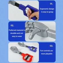 Fun Mechanical Claw Grabber Tool, Pick-Up & Retrieval Machine Arm, Creative Toy Design - Red - View 4