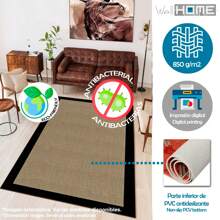 Well Home Polyester vloerkleed bedrukt 80 x 120cm model DarkBrownRim multicolor