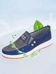 Men's Lightweight Canvas Shoes, Non-Slip And Wear-Resistant, Breathable And Comfortable, Suitable For Indoor And Outdoor Walking - Blue - View 4