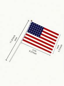 3pcs Multi-Country Hand Waving Flag, Hand Waving Flag, 14*21 Cm (5.51*8.27 In) Polyester Small Hand Waving Flag With Plastic Flagpole Trim - Multicolor - View 11