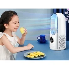 Ventilador sin aspas de nueva generación para 2024, diseñado como un aire acondicionado de escritorio para uso doméstico y en oficinas. Es extremadamente silencioso y cuenta con función de humidificación por nebulización para enfriar rápidamente el ambiente. - Multicolor - Ver 3