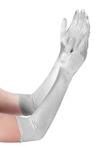 1 Pair Women Long Satin Gloves Suitable For Formal Dress, Parties And Performances Halloween Wedding