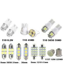 14入組白色LED車內燈套件（適用於T10 31mm地圖燈，天花板燈，車牌燈，閱讀燈） - 白色 - 查看 3