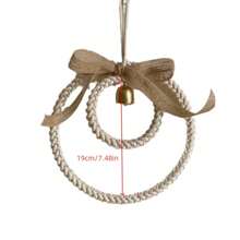 1 件北欧风格手工 DIY 编织家居装饰挂饰、装饰铃铛墙壁艺术、礼物创意 - 米色 - 查看 2