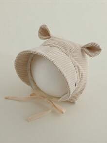 1入組毛絨面料嬰兒保暖耳帽，日常穿著保暖防風，可愛的嬰兒漁夫風格，秋冬休閒必備 - 1PC - 查看 3