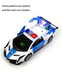 Electric Dancing Deformation Rotating Universal Police Car Toy  Kids Electric Interactive Toys Perfect Gift For Boys And Girls - Blue - View 7