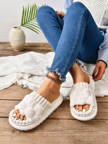 Nouvelles mules à semelle plateforme antidérapante en EVA, sandales ouvertes décontractées et mignonnes pour femmes - Beige - Voir 2