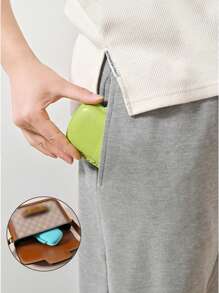 1 件便携式旅行药盒，带密封 8 隔层药盒小药盒药片小麦秸秆容器便携式 8 隔层密封药丸收纳盒防潮药丸分配和储存盒药丸收纳盒，适用于口红、刷子、护肤品、手机、硬币、小物品，适用于家庭、礼物、度假和节日万圣节圣诞节多功能用途，礼品包装袋礼品包装袋 - 彩色 - 查看 4