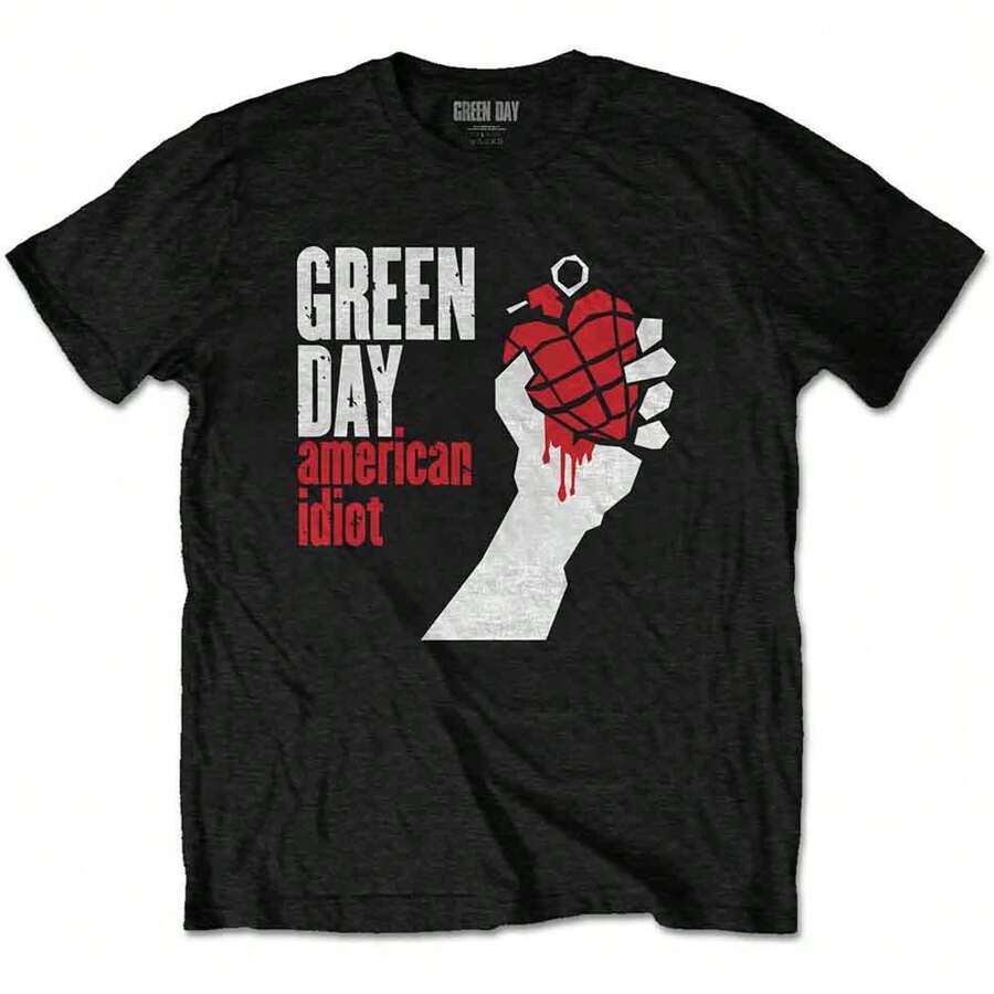 Green Day | Official Band T-Shirt | American Id*Ot | SHIPPED IN 24 HOURS - Black - View 1