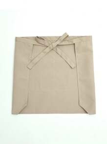 1pc Unisex Short Waist 3D Restaurant Canvas Apron For Waiters And Waitresses,Kitchen,Bathroom,Home,Household Suppliers - Multicolor - View 3