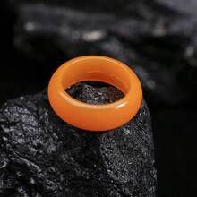 Pinannie 1件糖果色翡翠戒指，男女皆宜情侶戒指，珠寶禮物訂婚結婚戒指寬7.5mm - 男女通用 - 查看 3