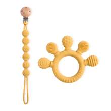 Infant Silicone Teether + Pacifier Clip, Baby Teething Toy For Soothing Gums And Promoting Oral Development