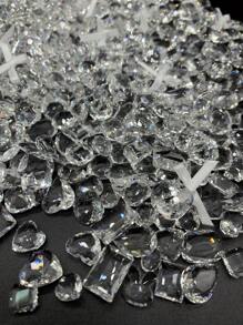 Nail Charms Nail Supplies Clear Nail Gems Art Black Nail Gems Transparent Rhinestone, Transparent Nail Drill 30/50/100Pcs Nail Tip Bottom Rhinestone Multi Color Mixed Packaging Nails